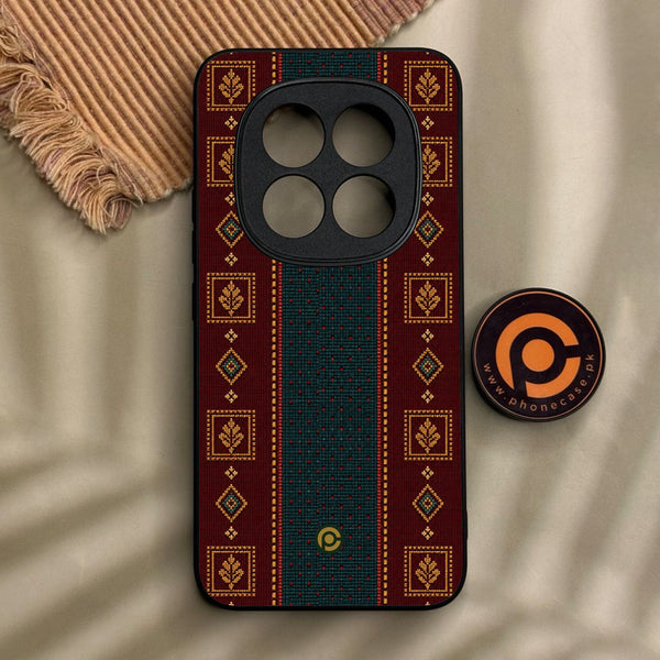 Xiaomi Redmi Note 15 - Classic Weave Design 12 - Premium Metal Printed Soft Bumper Shock Proof Case
