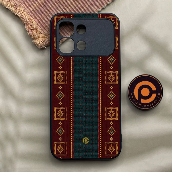 Infinix Note Edge - Classic Weave Design 12 - Premium Metal Printed Soft Bumper Shock Proof Case