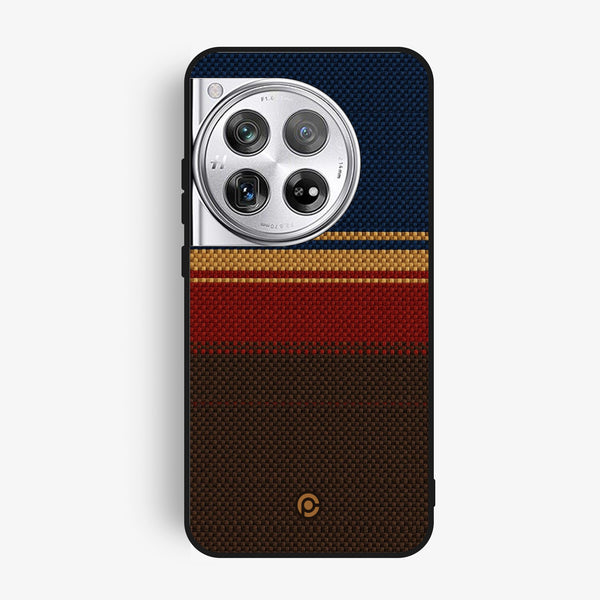 Oneplus 12 - Classic Weave Design 1 - Premium Metal Printed Soft Bumper Shock Proof Case