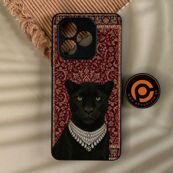 Honor X8d - Black Panther - Premium Metal Printed Soft Bumper Shock Proof Case