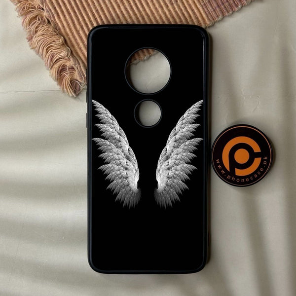 Motorola Moto G7 Plus - Angel Wings Design 6 - Premium Metal Printed Soft Bumper Shock Proof Case