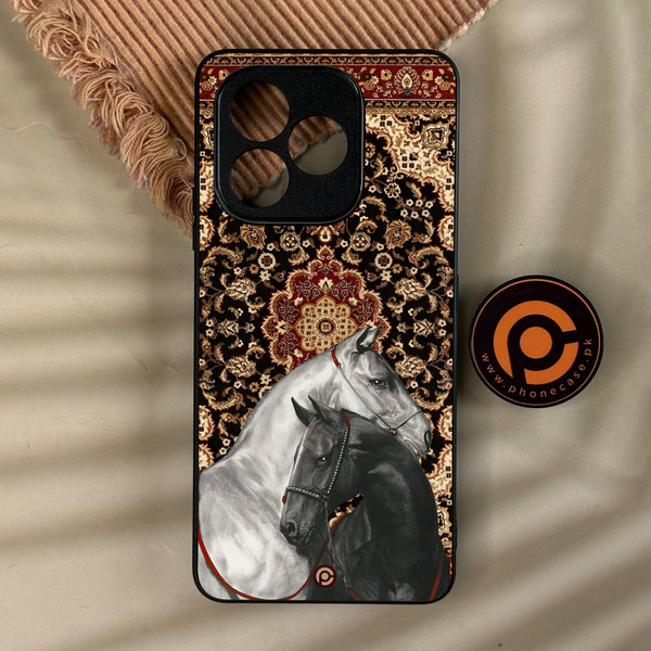 Honor X8d - Horse Heritage - Premium Metal Printed Soft Bumper Shock Proof Case