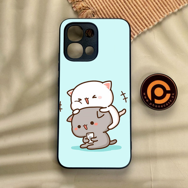 Oppo A6 Pro - Cute Bubu Dudu Design 1 - Premium Metal Printed Soft Bumper Shock Proof Case