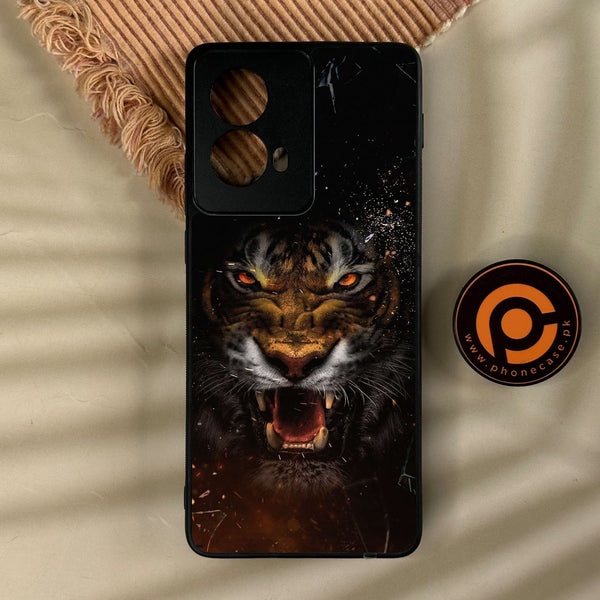 Motorola Edge 2024 - Tiger Design 9 - Premium Metal Printed Soft Bumper Shock Proof Case