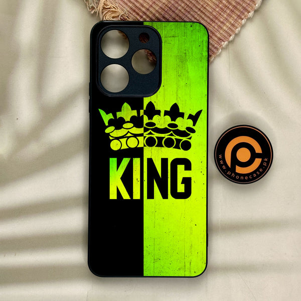 Realme Note 70 - King Design 3 - Premium Metal Printed Soft Bumper Shock Proof Case
