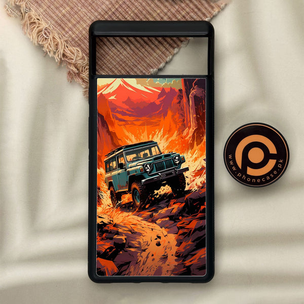 Google Pixel 6 - Jeep Offroad - Premium Metal Printed Soft Bumper Shock Proof Case