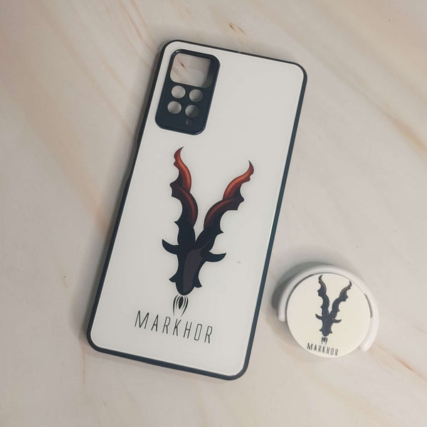 Xiaomi Redmi Note 11 Pro / Redmi Note 12 Pro  Markhor Design 2  Premium Printed Glass soft Bumper shock Proof Case CS-45709