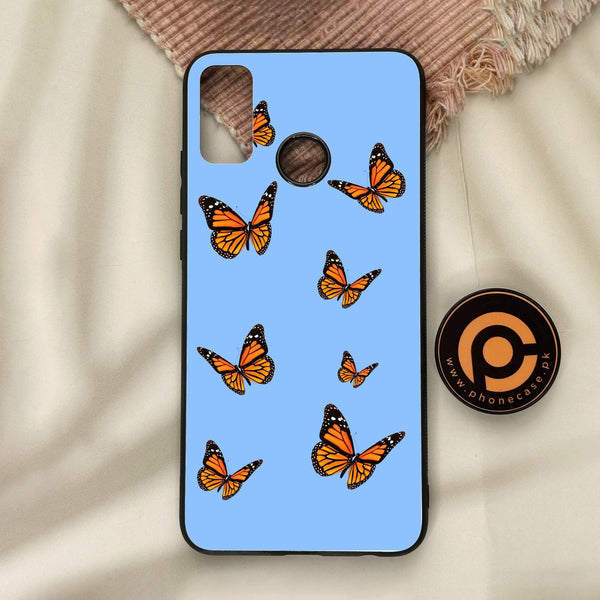 Honor 9X Lite - Butterflies Design 3 - Premium Metal Printed Soft Bumper Shock Proof Case