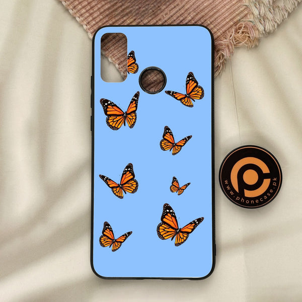 Honor 9X Lite - Butterflies Design 3 - Premium Metal Printed Soft Bumper Shock Proof Case
