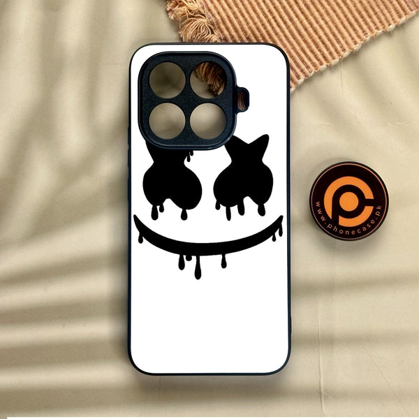 Xiaomi 15T Pro - Marshmello Face - Premium Metal Printed Soft Bumper Shock Proof Case