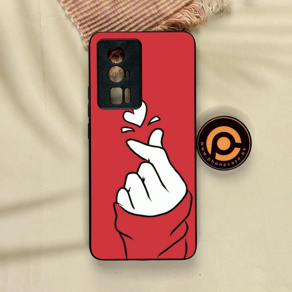 Xiaomi Redmi K60 Pro - Finger Heart Bts - Premium Metal Printed Soft Bumper Shock Proof Case