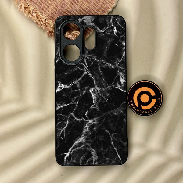 Vivo V60 - Black Marble Design 4 - Premium Metal Printed Soft Bumper Shock Proof Case