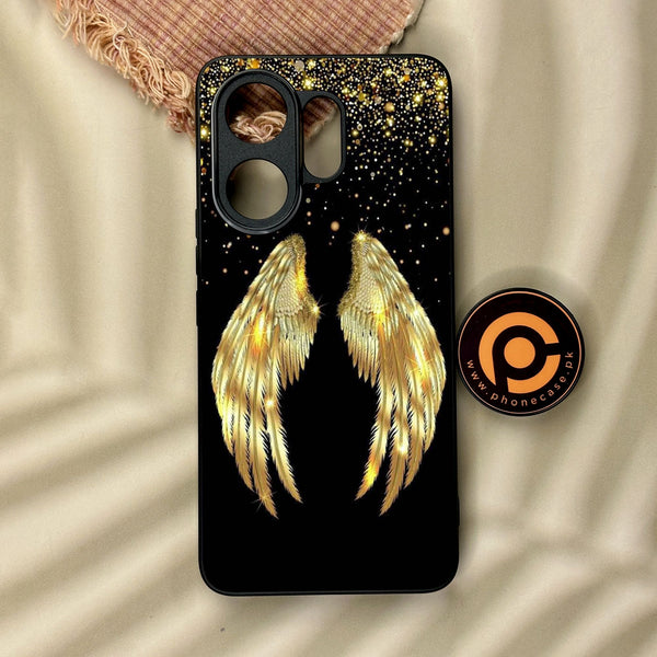 Vivo V60 - Angel Wings Design 1 - Premium Metal Printed Soft Bumper Shock Proof Case
