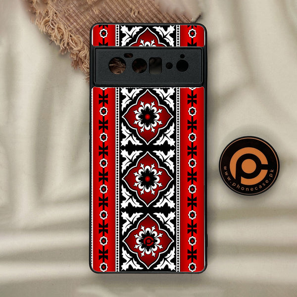 Google Pixel 6 Pro - Ajrak 1 - Premium Metal Printed Soft Bumper Shock Proof Case