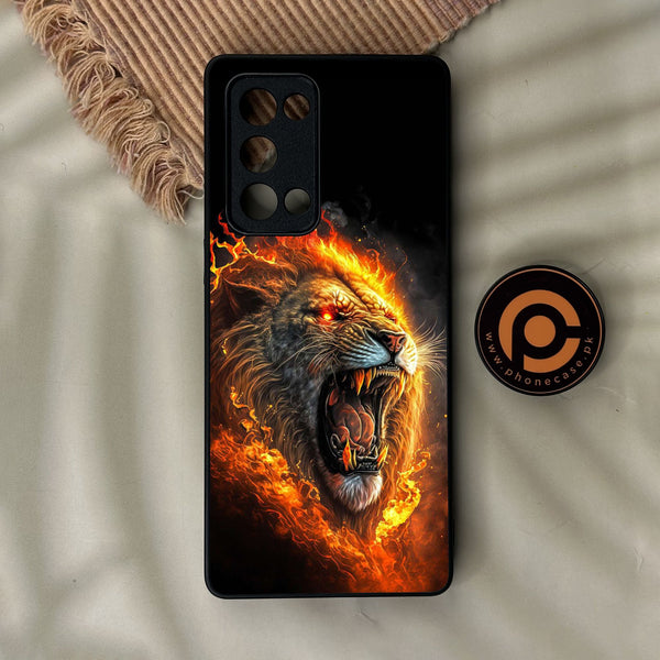 Oppo Reno 6 Pro Plus - Tiger 2.0 Design 4 - Premium Metal Printed Soft Bumper Shock Proof Case