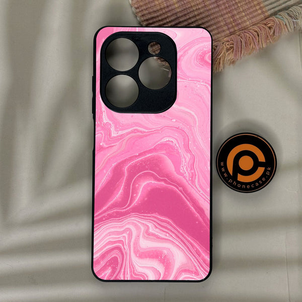 Infinix Smart 10 HD - Pink Design 3 - Premium Metal Printed Soft Bumper Shock Proof Case