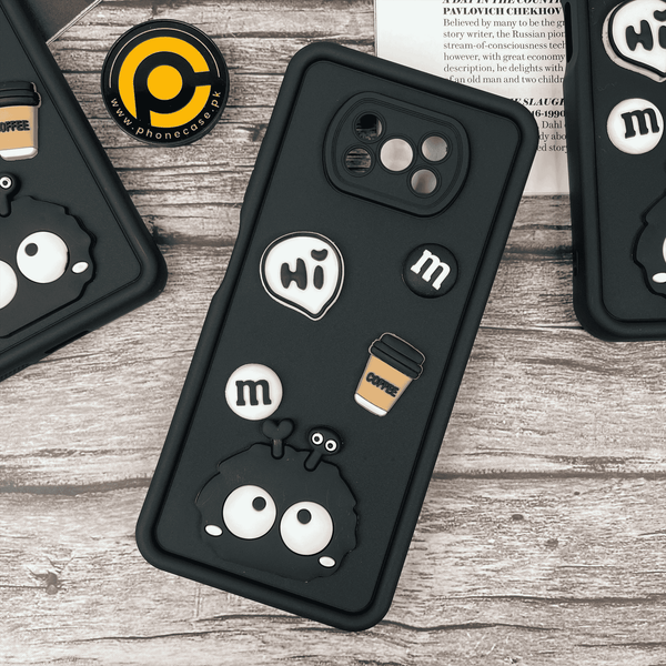 Xiaomi Poco X3/ X3 Pro/ X3 NFC Cute 3D Briquette m&m icons Liquid silicon Case