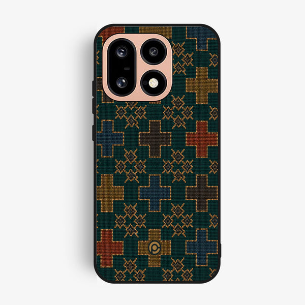 Oneplus 16 - Classic Weave Design 8 - Premium Metal Printed Soft Bumper Shock Proof Case