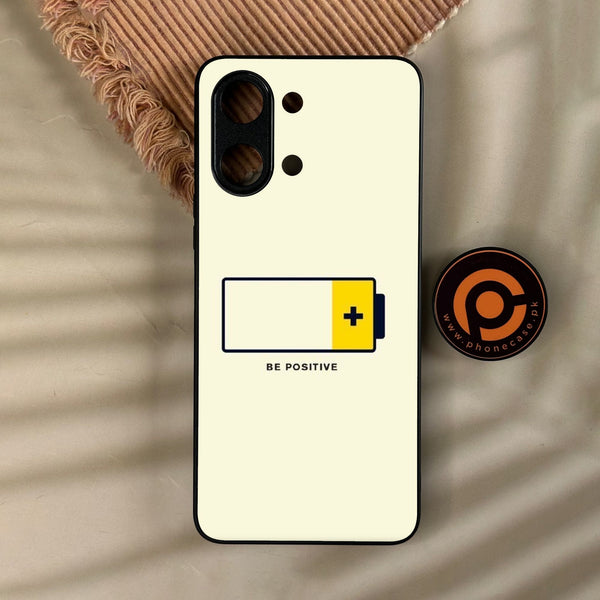 Vivo Y05 - Be Positive Design - Premium Metal Printed Soft Bumper Shock Proof Case