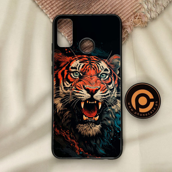Honor 9X Lite - Tiger 2.0 Design 3 - Premium Metal Printed Soft Bumper Shock Proof Case