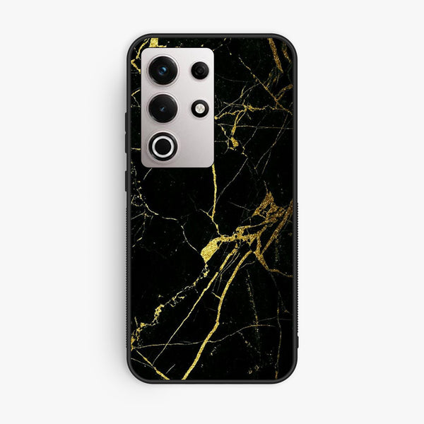 Itel S25 Ultra - Black Marble Design 3 - Premium Metal Printed Soft Bumper Shock Proof Case