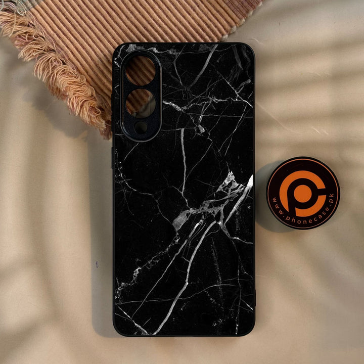 Galaxy S25 Edge - Black Marble Design 2 - Premium Metal Printed Soft Bumper Shock Proof Case