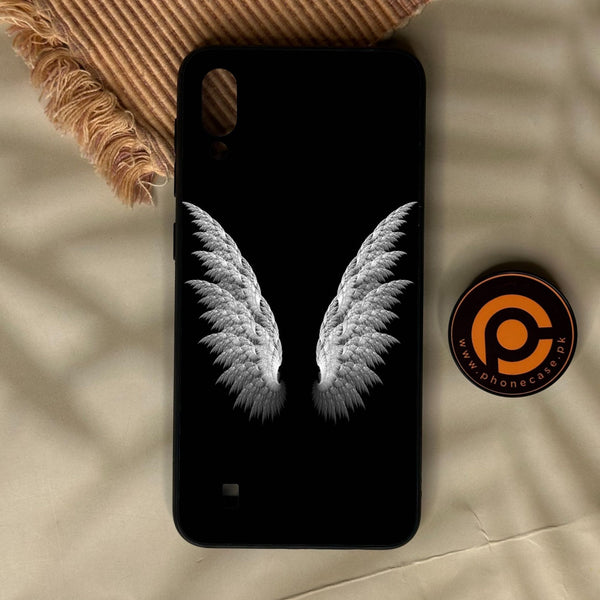 Samsung Galaxy M10 - Angel Wings Design 6 - Premium Metal Printed Soft Bumper Shock Proof Case