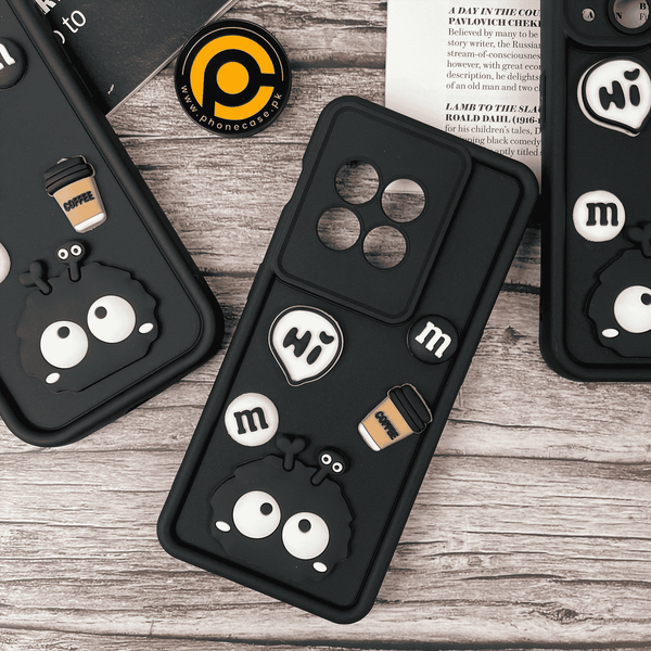 Oneplus 11R/OnePlus Ace 2 Cute 3D Briquette m&m icons Liquid silicon Case