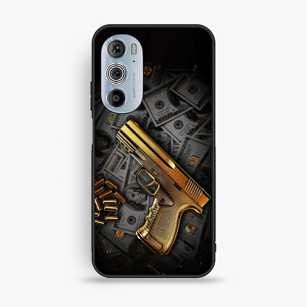 Motorola Edge 30 Pro - Dollar Design 7 - Premium Metal Printed Soft Bumper Shock Proof Case