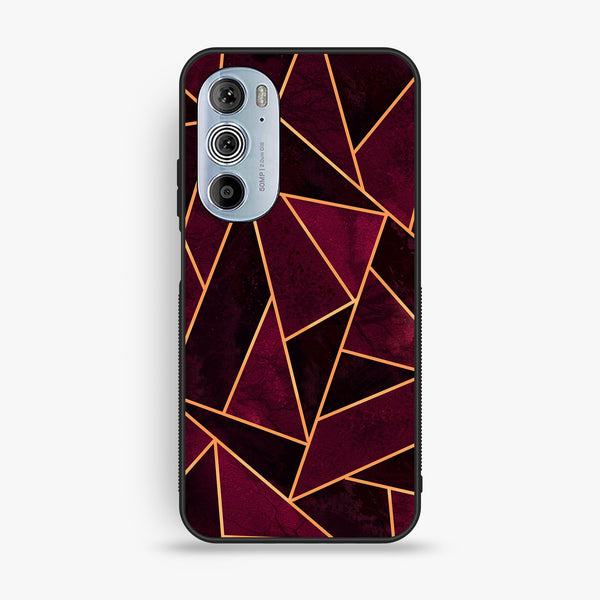 Motorola Edge 30 Pro - Geometric Design 7 - Premium Metal Printed Soft Bumper Shock Proof Case