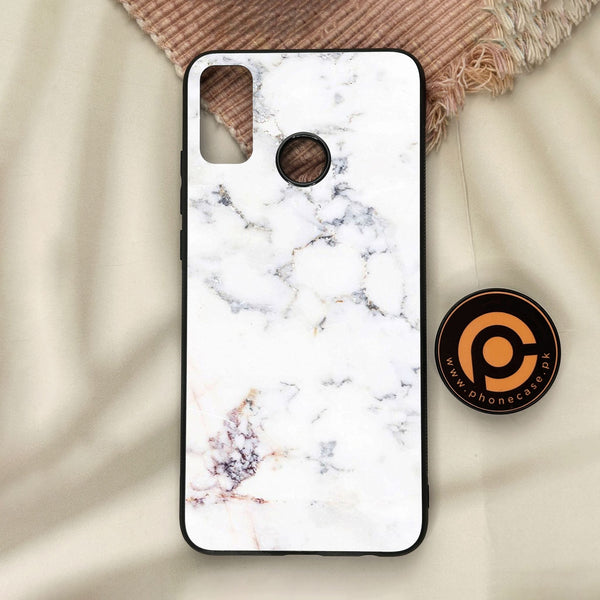 Honor 9X Lite - White Design 3 - Premium Metal Printed Soft Bumper Shock Proof Case