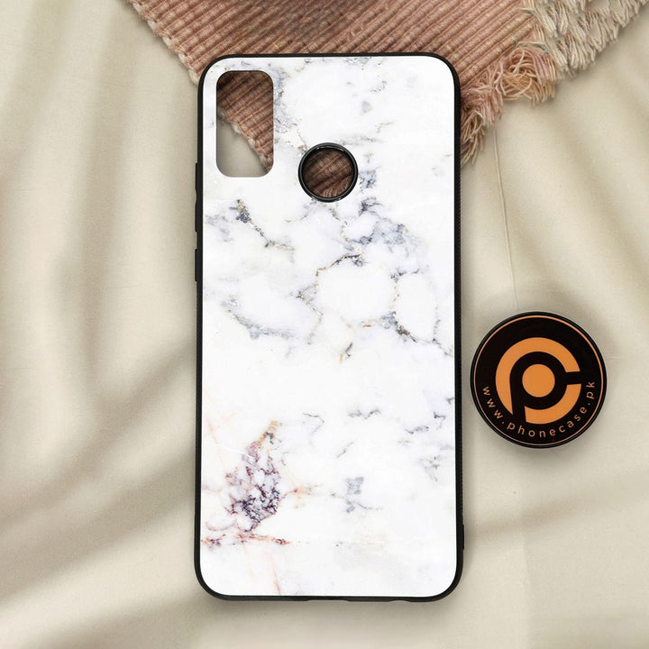 Honor 9X Lite - White Design 3 - Premium Metal Printed Soft Bumper Shock Proof Case