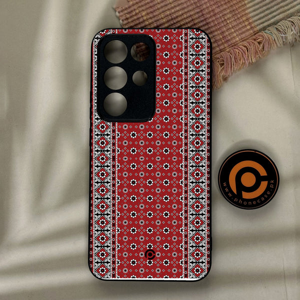 Realme C85 Pro - Ajrak Design 12 - Premium Metal Printed Soft Bumper Shock Proof Case
