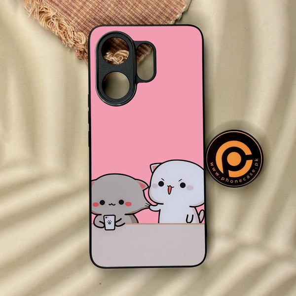 Vivo V60 - Cute Bubu Dudu Design 2 - Premium Metal Printed Soft Bumper Shock Proof Case