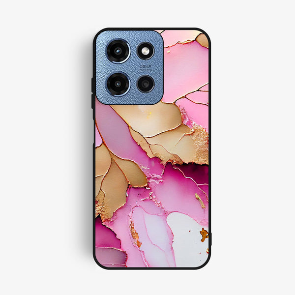 Motorola G Power 2025 - Pink Marble 2.0 Design 4 - Premium Metal Printed Soft Bumper Shock Proof Case