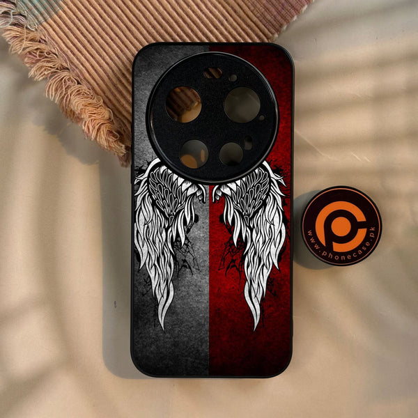 Xiaomi 17 Ultra - Angel Wings Design 2 - Premium Metal Printed Soft Bumper Shock Proof Case