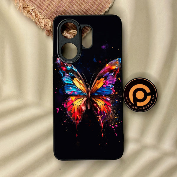 Vivo V60 - Butterflies Design 7 - Premium Metal Printed Soft Bumper Shock Proof Case