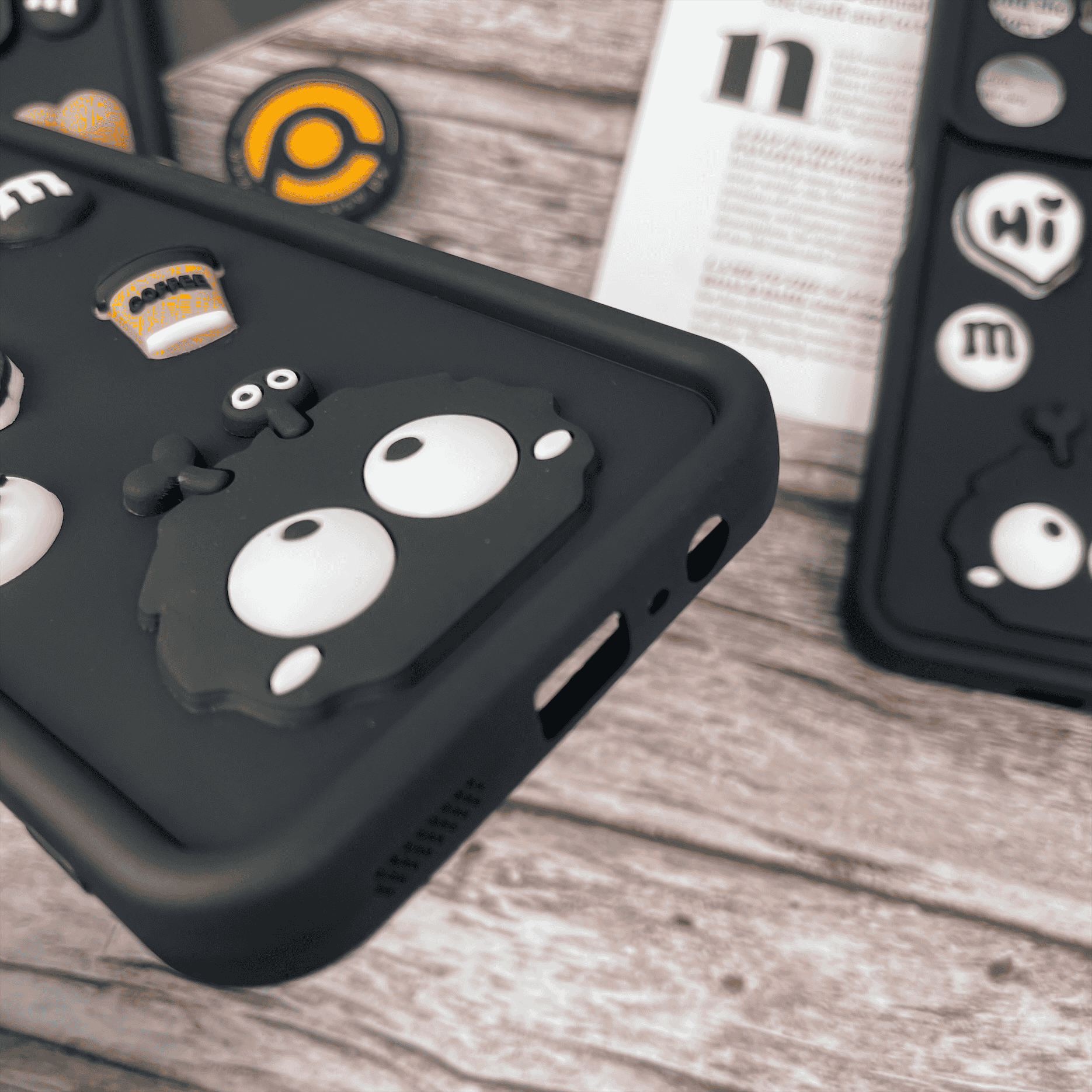 Realme Note 50 Cute 3D Briquette m&m icons Liquid silicon Case