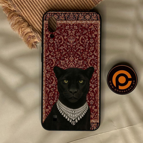 Samsung Galaxy M10 - Black Panther - Premium Metal Printed Soft Bumper Shock Proof Case