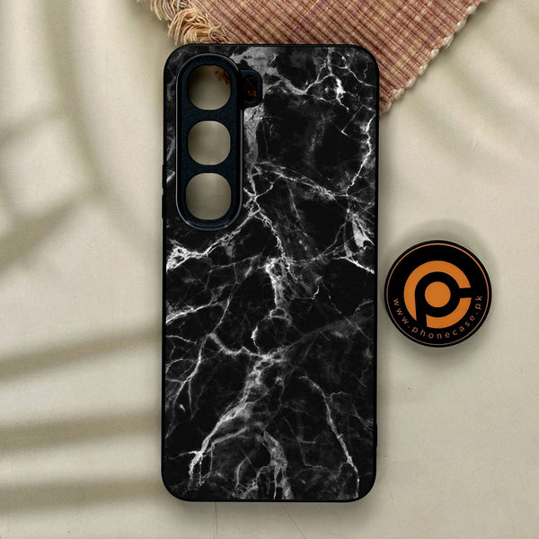 Vivo Y21d - Black Marble Design 4 - Premium Metal Printed Soft Bumper Shock Proof Case