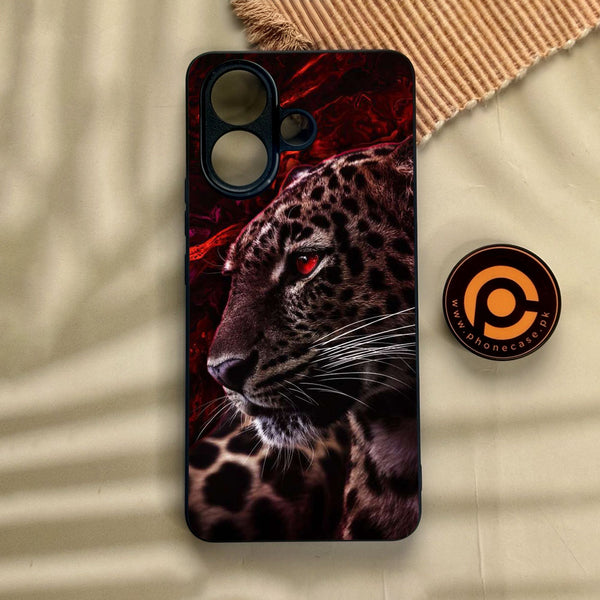 Vivo V60 Lite  - Tiger Design 5 - Premium Metal Printed Soft Bumper Shock Proof Case