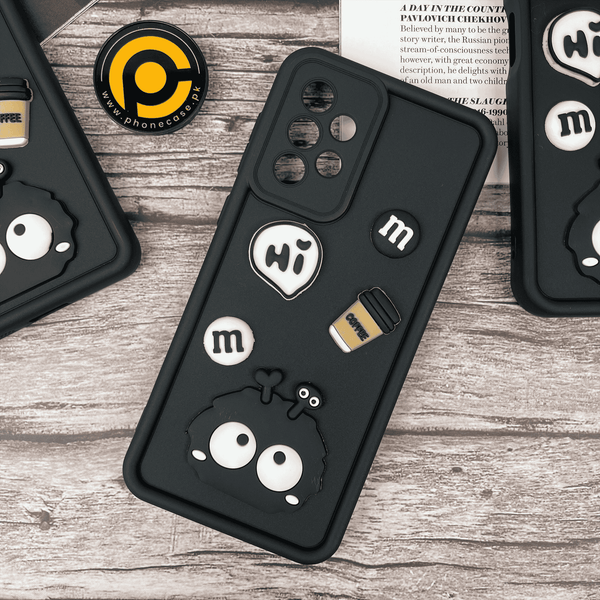 Samsung Galaxy A73 Cute 3D Briquette m&m icons Liquid silicon Case