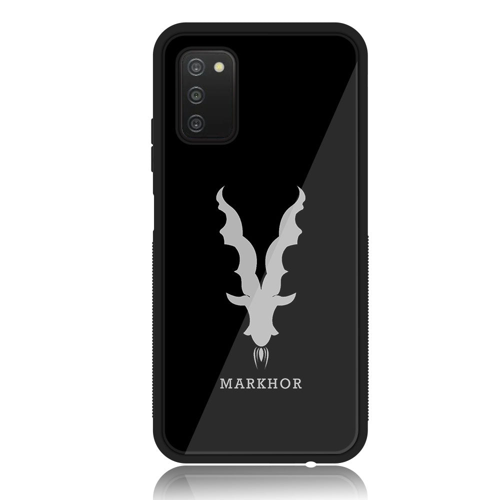 Samsung Galaxy A02s - Markhor Series - Premium Printed Glass soft Bumper shock Proof Case