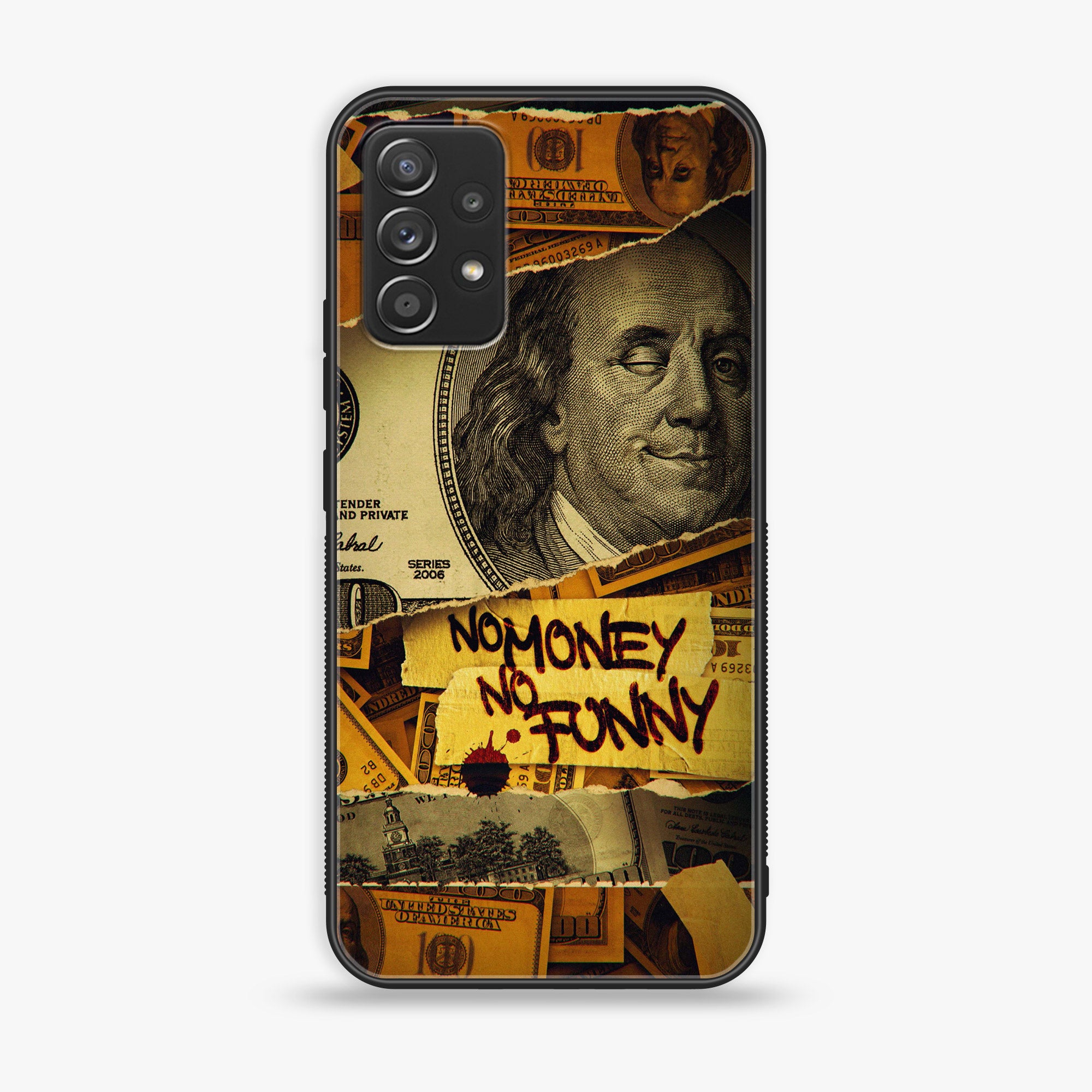Samsung Galaxy A32 4G- Dollar Series - Premium Printed Glass soft Bumper shock Proof Case