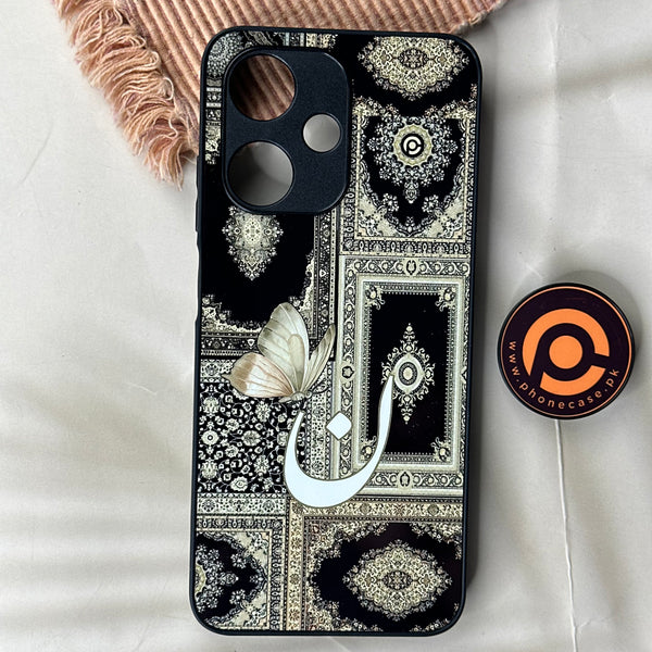 Infinix Hot 30 Play - Persian Calligraphy Art 17 - Alphabet (ن) - Premium Metal Printed soft Bumper shock Proof Case CS-43087