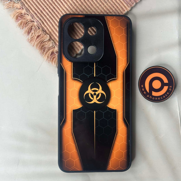 Vivo Y28 - Biohazard Sign design 2 - Premium Printed Glass soft Bumper shock Proof Case CS-43409