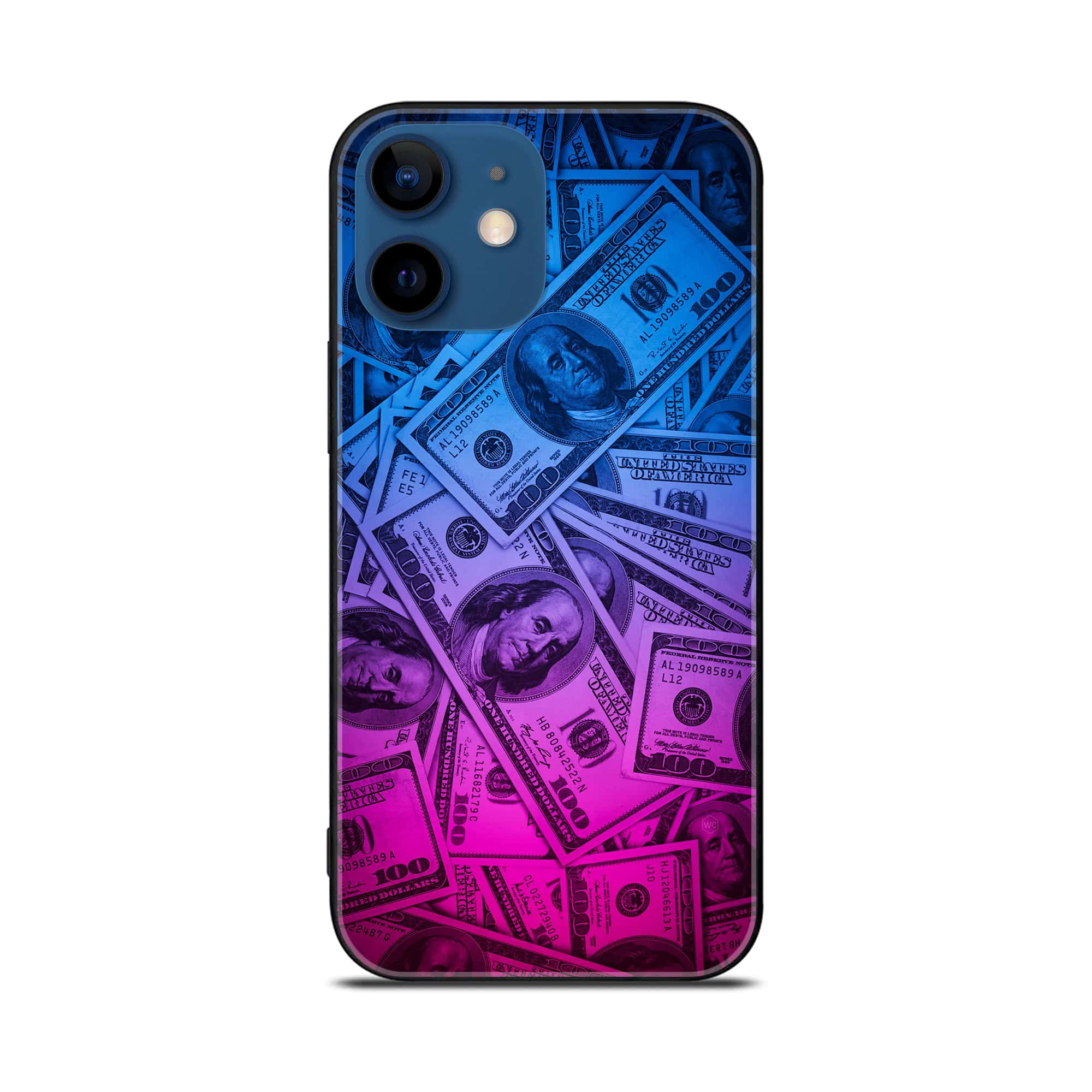 iPhone 11  Dollar Series  Premium Printed Glass soft Bumper shock Proof Case