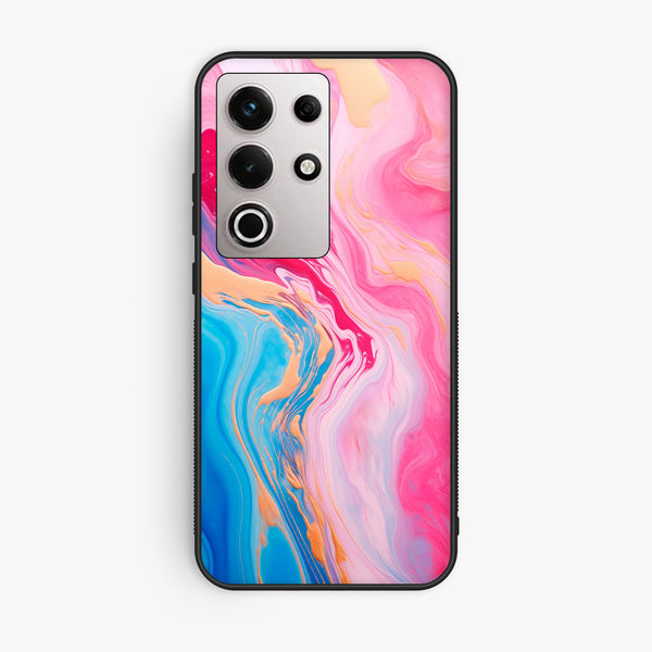 Itel S25 Ultra - Pink Marble 2.0 Design 3 - Premium Metal Printed Soft Bumper Shock Proof Case