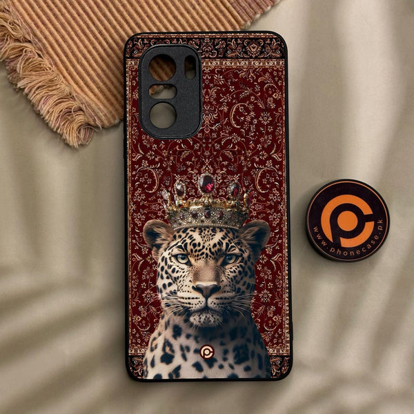 Xiaomi Redmi K40 - Leopard - Premium Metal Printed Soft Bumper Shock Proof Case