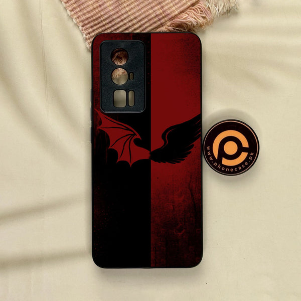 Xiaomi Redmi K60 Pro - Angel 2.0 Design 6 - Premium Metal Printed Soft Bumper Shock Proof Case